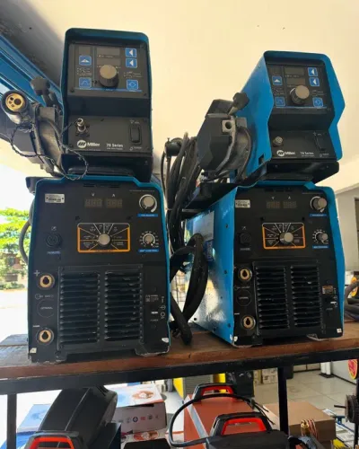 Máquina de solda miller xmt 350 com cabeçote