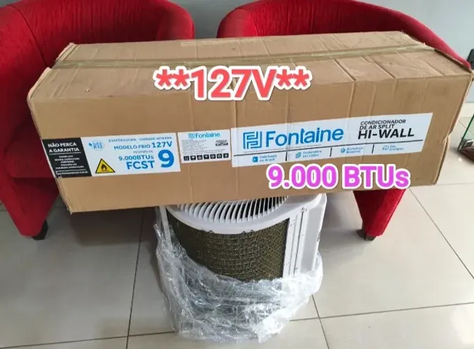 Ar Split Fontaine 9000 BTUs + **127V** + Nota + Garantia + Cartão 12x*!!!