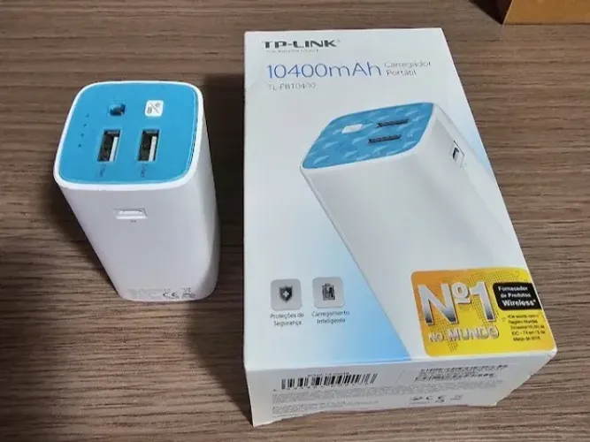 Carregador de bateria Power Bank TP-Link 10400 mAh 2 Lanterna Usb