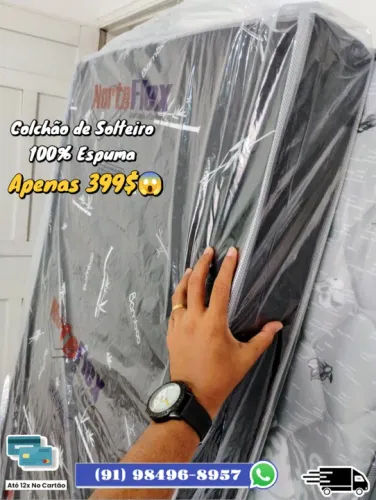 COLCHÃO DE SOLTEIRO 100% ESPUMA