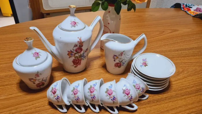 Jogo de café de porcelana Pozzani