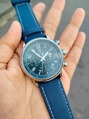 Relógio Masculino poedagar com Pulseira Azul a prova de água