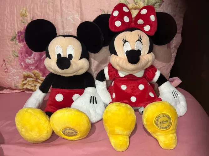 Pelúcia Mickey e Minie original 