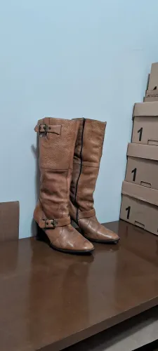 Botas de couro | Cano longo | Desapego