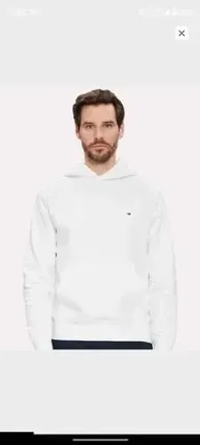 Moletom Tommy Hilfiger Masculino Flag Logo Hoody Branco TAM-EEG