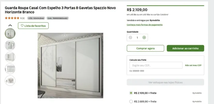 Guarda-roupa casal