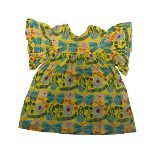 Vestido Fábula Original Amarelo Borboletas Tamanho 6
