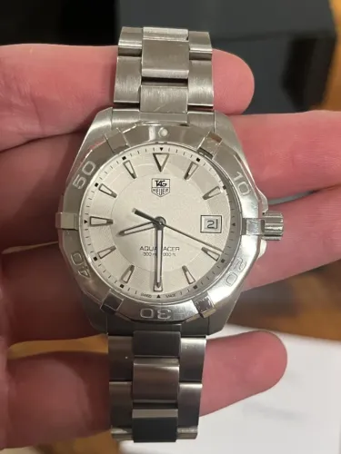 relógio Aquaracer quartzo, 41 mm, Aço WAY1111.BA0928 branco
