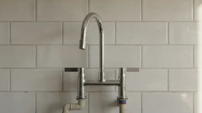 Torneira de Parede para Cozinha ou Lavanderia (Cromada)