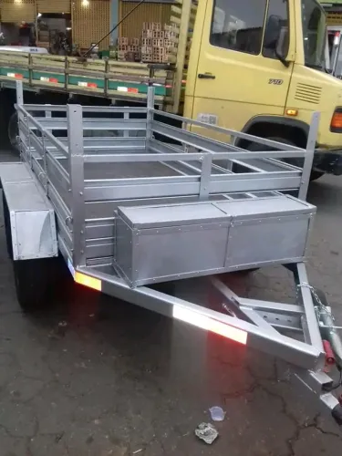Carretinha Reboque 2 Eixos Adaptada Para Lanches / Food Truck - Doc OK