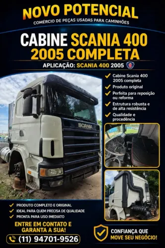 CABINE SCANIA P400 2005 COMPLETA