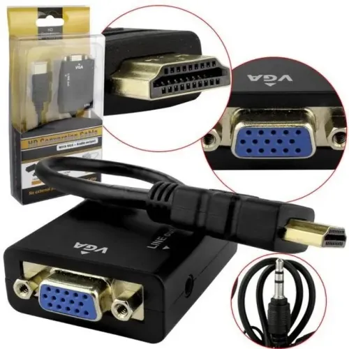 Adaptador de Hdmi para VGA com audio