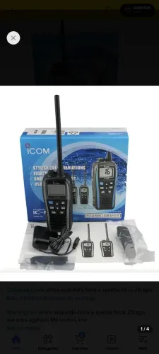 Rádio Marítimo Icom M25 Portátil Vhf Flutuante 5w Náutico