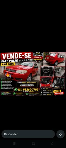 Fiat Palio ELX 1.4 MPI Fire Flex 8V 4P 2007