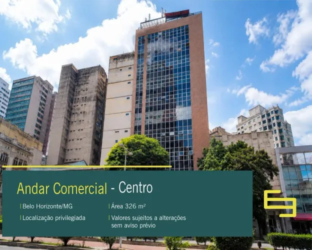Andar corrido para alugar no Centro de Belo Horizonte/MG
