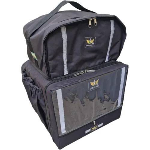 BAG MOTOBOY COM CAIXA LAMINADA GUERREIROS DA RUA 