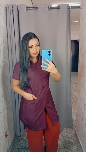Jaleco manga curta