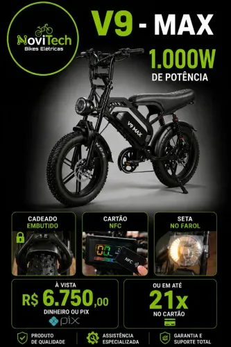 Bicicleta elétrica V9 MAX