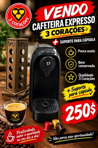 Cafeteira expresso 3 corações
