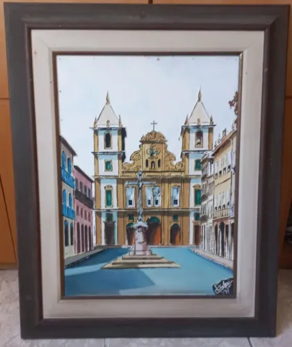 Duas obras originais do artista baiano Júlio Araújo, datadas de 1975