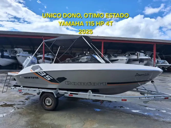 Lancha Ventura New Confort, Yamaha 115hp, 4 Tempos, 2025, Único dono, Ótimo Estado