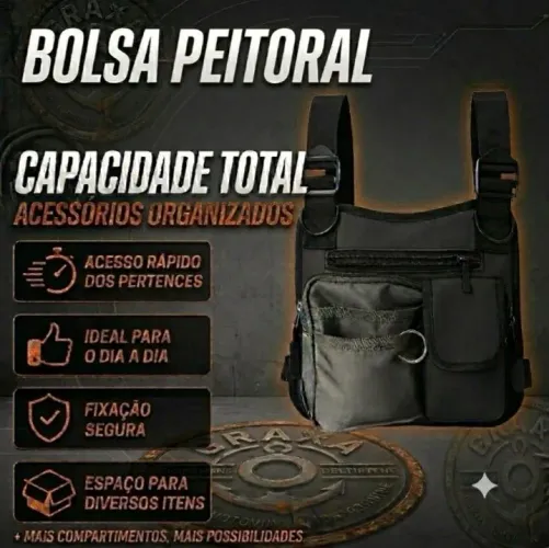 Bolso Peitoral, Moto, Entregas, Itens masculinos, bolsa,motociclista
