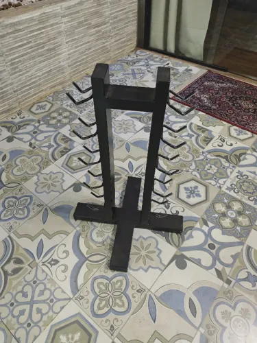 Suporte Torre para 10 Halteres - Profissional em Aço - Pintura Eletrostática