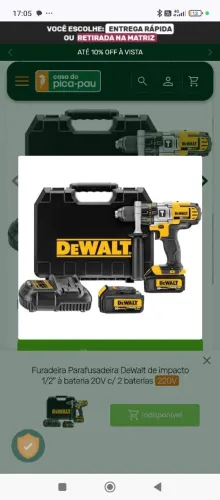 Parafusadeira Dewalt 20 V 