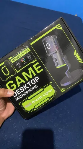 Microfone gamer JYX USB RGB com Cancelamento de Ruído