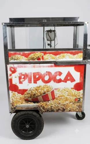Carrinho de pipoca pronto pra uso, vai com panela .