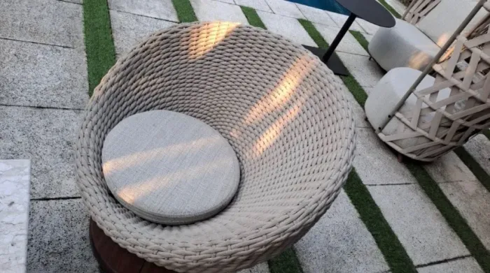 Conjunto de Cadeiras de jardim redondas estilo mac