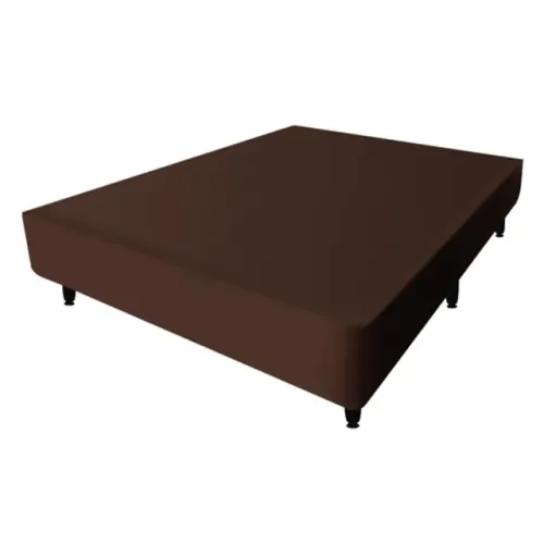 Base Box Casal em tecido suede- 138x188x26cm (Nova)