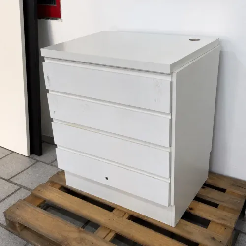 Gaveteiro Branco com 4 Gavetas - Usado e Conservado