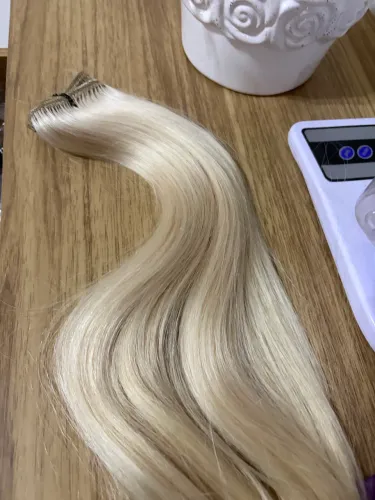 Mega Hair Humano Platinado 