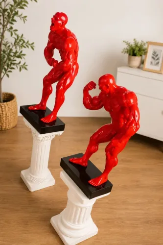 2 Escultura Monumental Gigantes de Fisiculturista para Academias e Espaços Premium