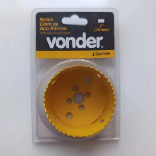 Serra copo de aço rápido, 76 mm - 3"  VONDER (novo)