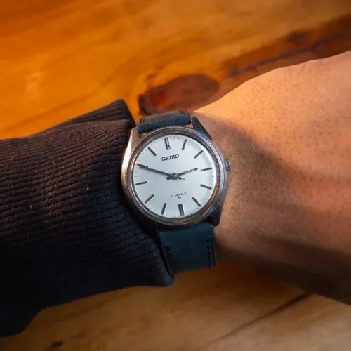 Seiko Manual * Vintage 1970 a Corda - Mostrador Branco 37mm - PF226