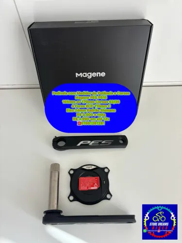 Pedivela com Medidor de Potência e Coroas Magene PES P515 165mm ou 170mm 