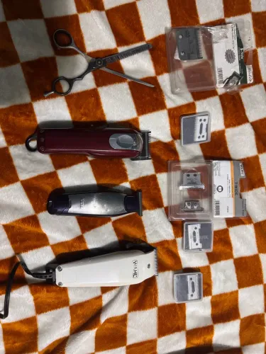 Kit Barbeiro Wahl + Máquinas + Lâminas + Tesoura | Para Manutençã