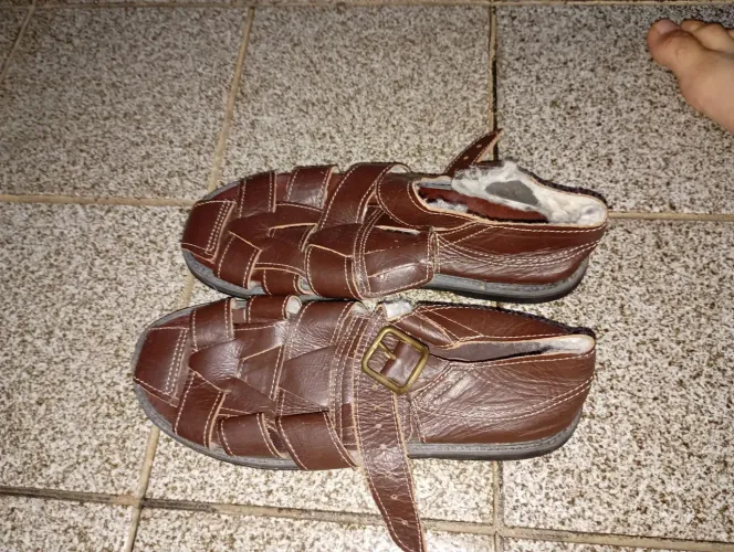 Sandália De Couro Masculina Tam:39/40