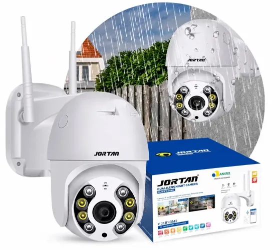 Câmera De Segurança Jortan WiFi Externa IP66 À Prova D?Água Full HD Colorida