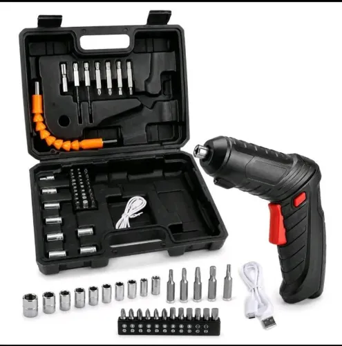 Parafusadeira Elétrica Sem Fio + Kit Completo e Maleta