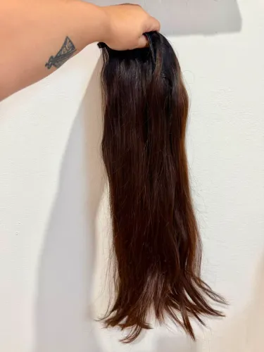 Cabelo Humano brasileiro do sul 150g castanho.