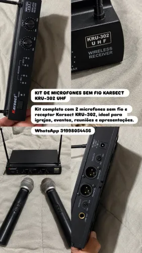 Kit microfone sem Fio profissional