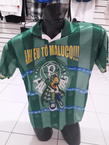 CAMISA PALMEIRAS VINTAGE 'AH EU TO MALUCO ' NOVA NUNCA USADA