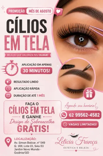 Cílios em tela