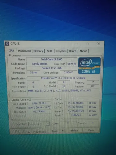 CPU i3-2100. 4gb. DDR3. HD 500gb