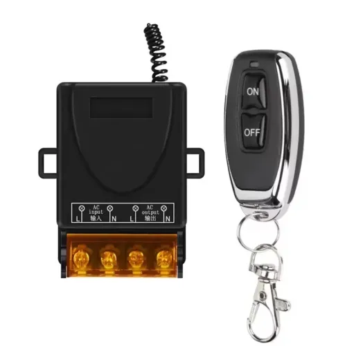 Relé/Interruptor c/ controle remoto s/ fio 110v-220v AC 433Mhz 15 Ampéres