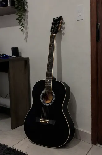Violão preto da menphis