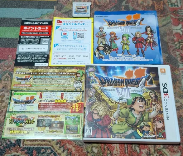 Dragon Quest VII Nintendo 3DS completo impecável. Todos os manuais.